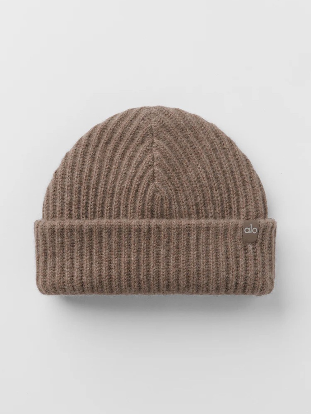 ALO Yoga Men's Ribbed Beanie - Taupe Brown